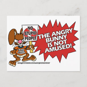 Angry Bunny nicht verwirrt Postkarten