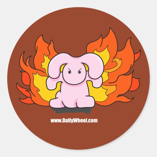 Angry Bunny Sticker (Vorderseite)