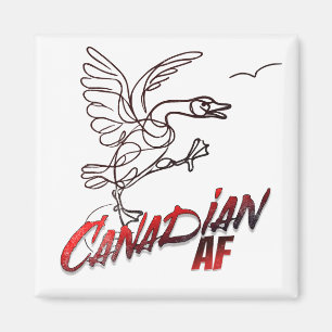Angry Canada Goose Canadian AF Aufkleber Magnet