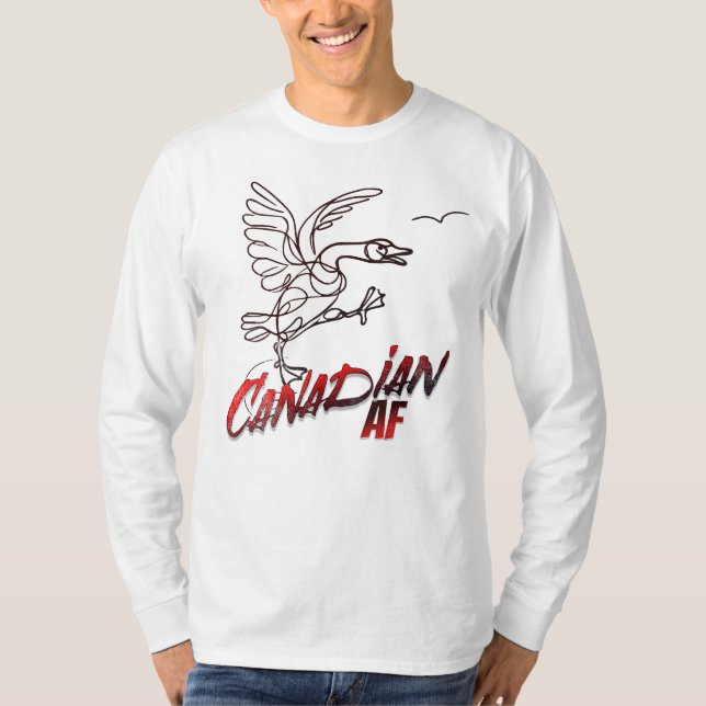 Angry Canada Goose Canadian AF T-Shirt (Vorderseite)