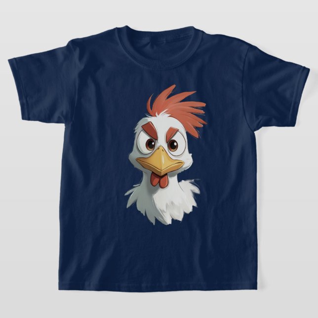 Angry Cartoon Hühnerkopf T-Shirt (Ablage )