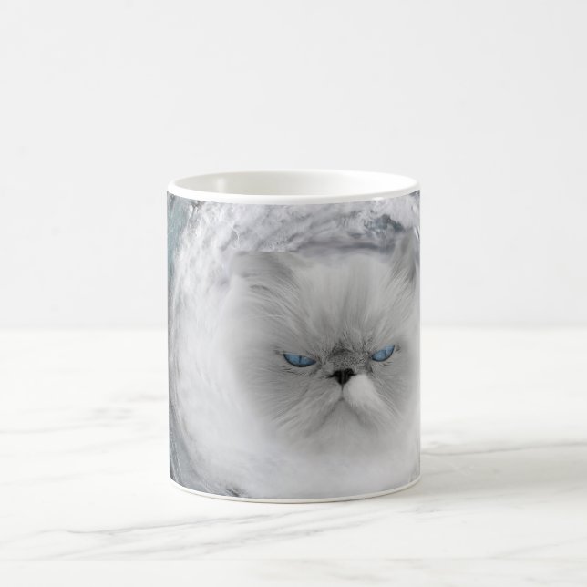 Angry Cat 5 Hurrikan Kaffeetasse (Mittel)