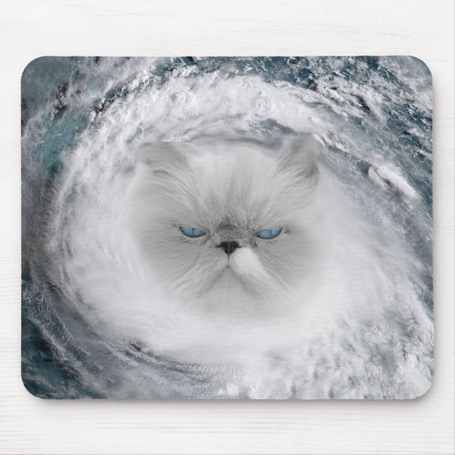 Angry Cat 5 Hurrikan Mousepad (Vorne)