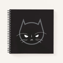 Angry Cat 8.5" x 8.5" SpiralNotebook Notizbuch