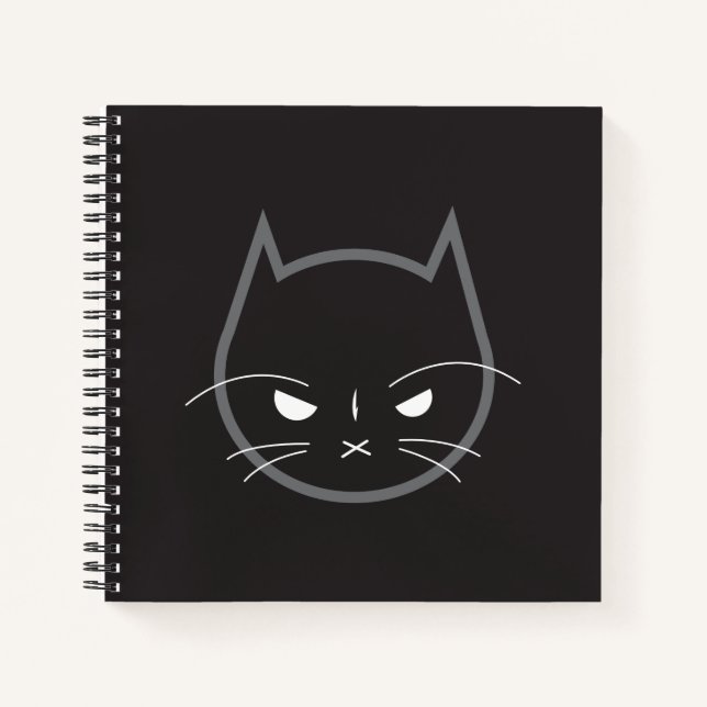 Angry Cat 8.5" x 8.5" SpiralNotebook Notizbuch (Vorderseite)