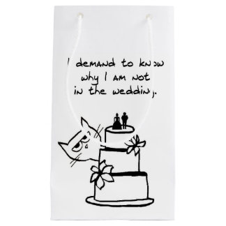 Angry Cat bricht die Hochzeit ab - Funny Gift Bag Kleine Geschenktüte