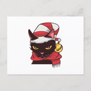 Angry Cat Christmas Postkarte