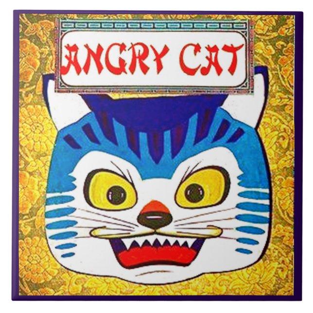 Angry Cat Fliese (Vorderseite)