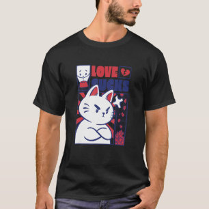 Angry Cat Funny Anti Valentinstag T-Shirt