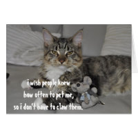 Angry Cat Funny Niedliche Grußkarte