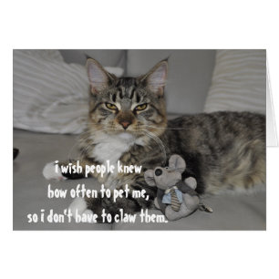 Angry Cat Funny Niedliche Grußkarte