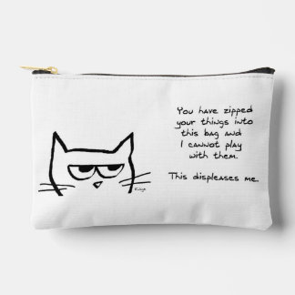 Angry Cat mag Ihre Zip-Kupplung nicht Zubehörtasche