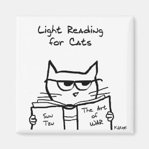 Angry Cat Plots War - Funny Cat Magnet