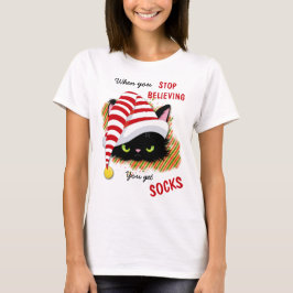 Angry Cat You Get Socks Weihnachten T-Shirt