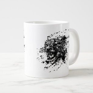 Angry Cheetah in Black Splash Pick Your Background Jumbo-Tasse