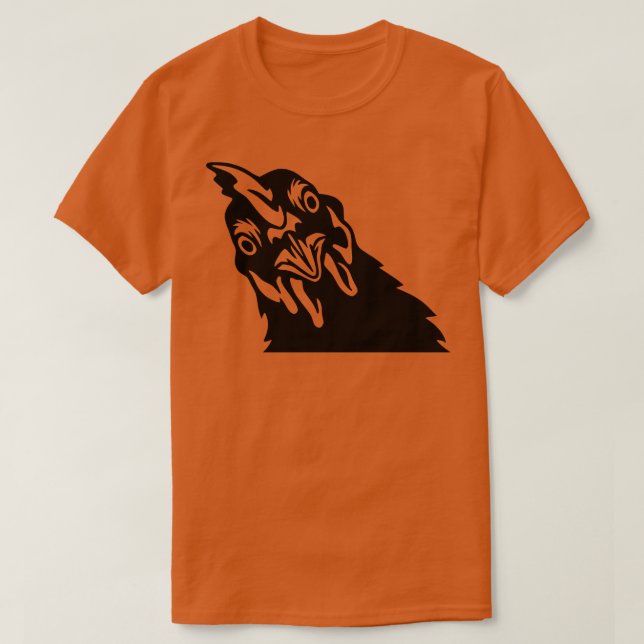 Angry Chicken Face T-Shirt (Design vorne)