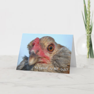 Angry Chicken Grußkarte Feiertagskarte