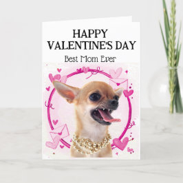 Angry Chihuahua Best Mama Custom Valentinstag Feiertagskarte