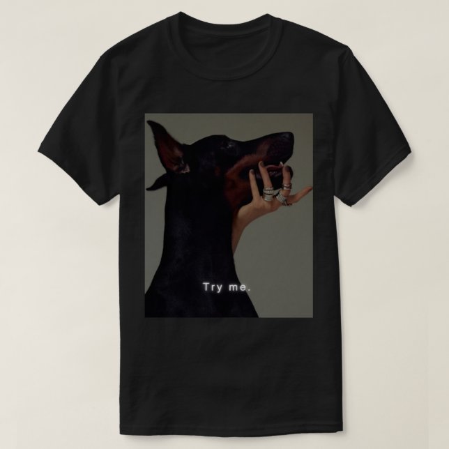 Angry Doberman Classic T-Shirt (Design vorne)