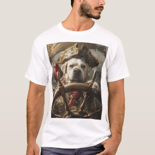 Angry Dog Pirate Captain T - Shirt für Tierfreunde