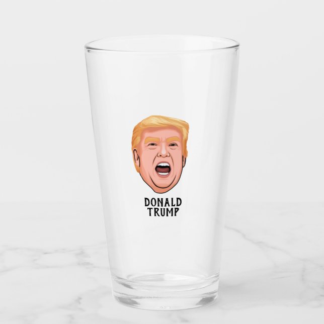 ANGRY DONALD TRUMP CUSTOM GLAS (Vorderseite)