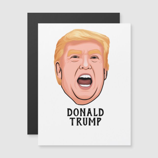 ANGRY DONALD TRUMP CUSTOM MAGNETKARTE (Vorne/Hinten)
