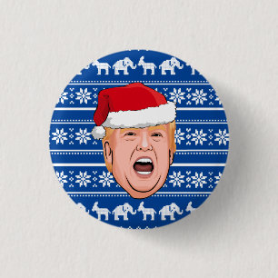 Angry Donald Trump Weihnachten Button