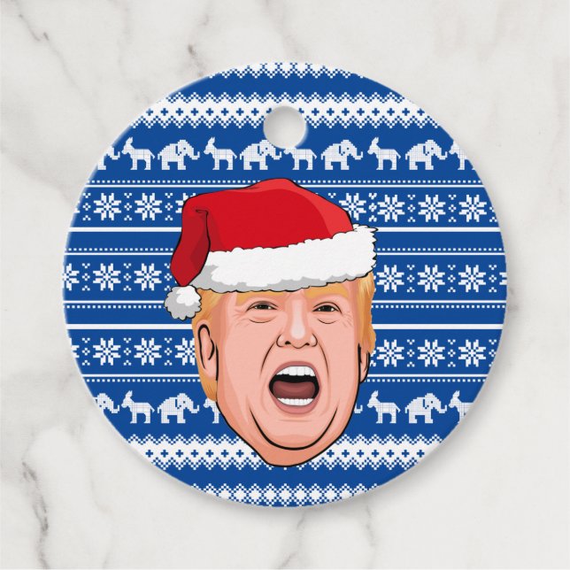 Angry Donald Trump Weihnachten Geschenkanhänger (Vorderseite)