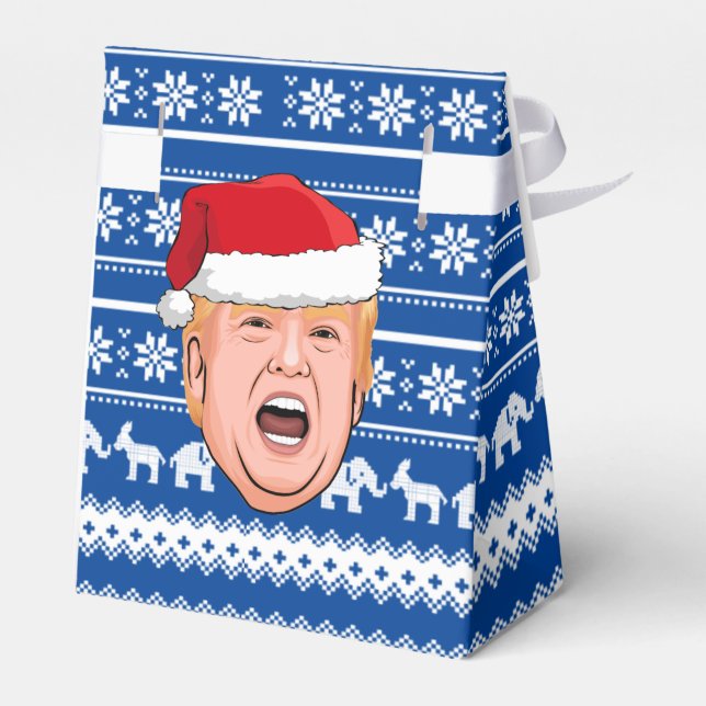 Angry Donald Trump Weihnachten Geschenkschachtel (Rückseite)