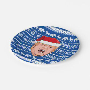 Angry Donald Trump Weihnachten Pappteller