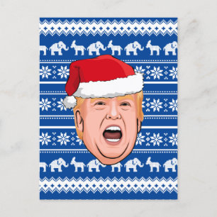 Angry Donald Trump Weihnachten Postkarte
