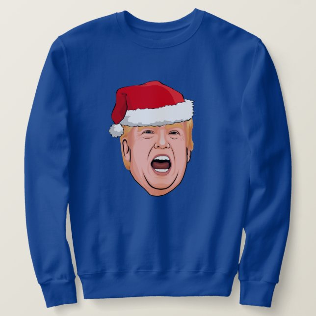 Angry Donald Trump Weihnachten Sweatshirt (Design vorne)