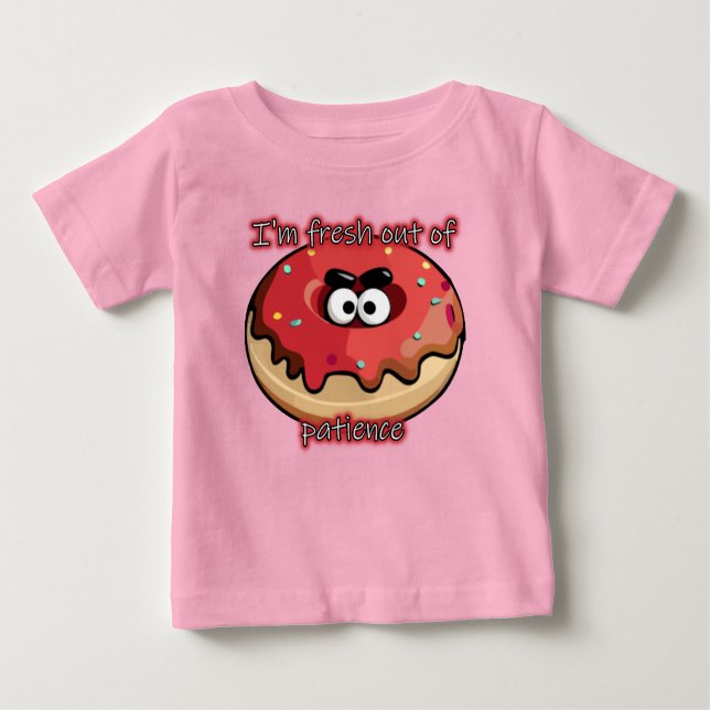 Angry Donut: Aus Geduld neu Baby T-shirt (Vorderseite)