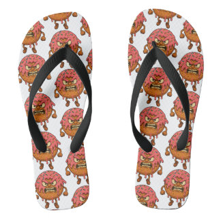 Angry Donut II Flip Flops