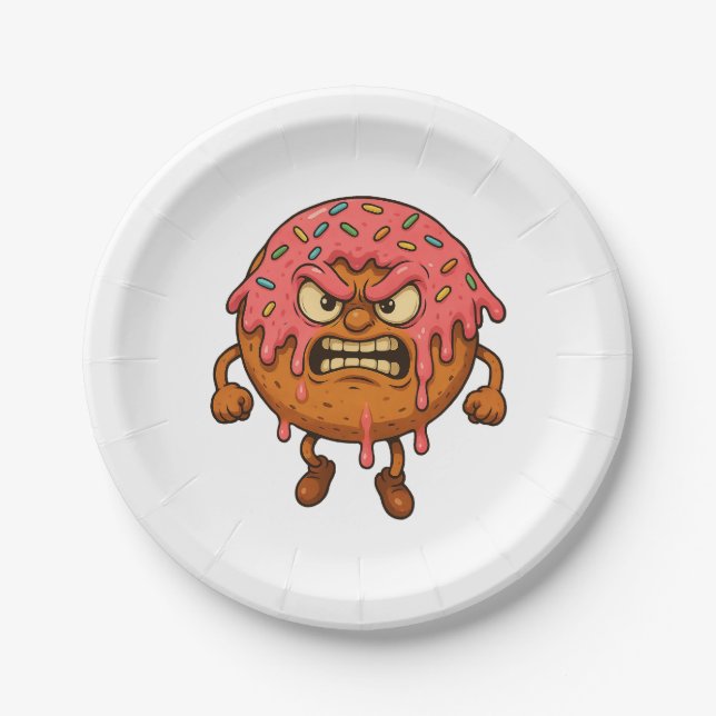 Angry Donuts II Pappteller (Vorderseite)