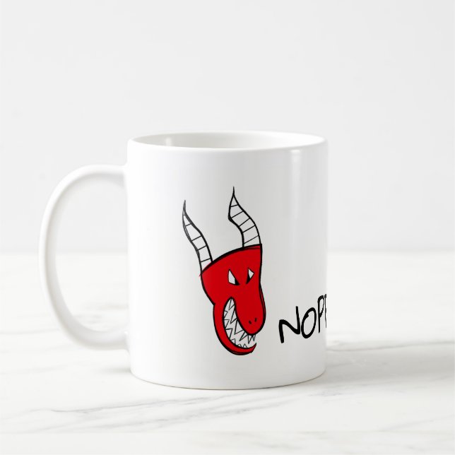 Angry Dragon hat ein Herz Kaffeetasse (Links)