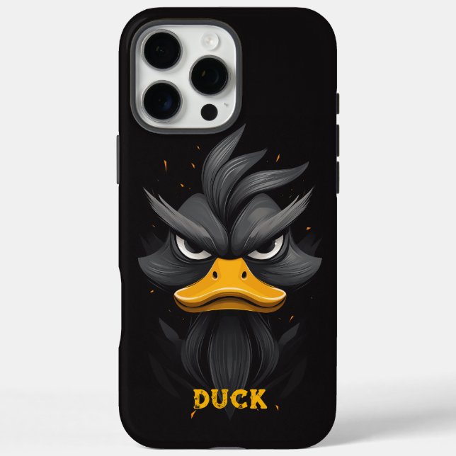 Angry Duck Black Case-Mate iPhone Hülle (Rückseite)