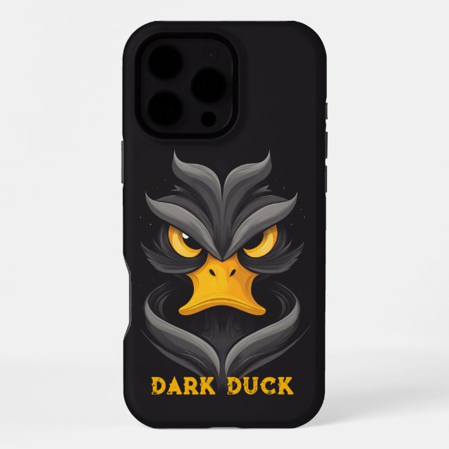 Angry Duck Black iPhone Hülle (Rückseite)