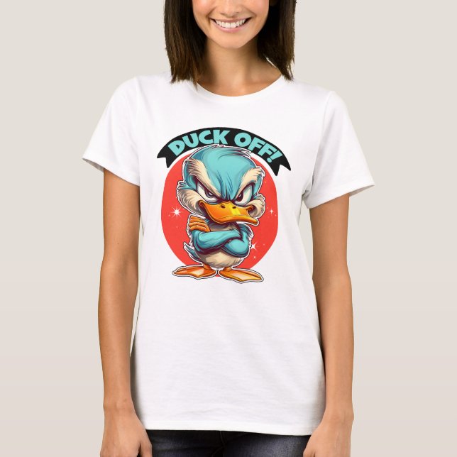 Angry Duck Pun T-Shirt (Vorderseite)
