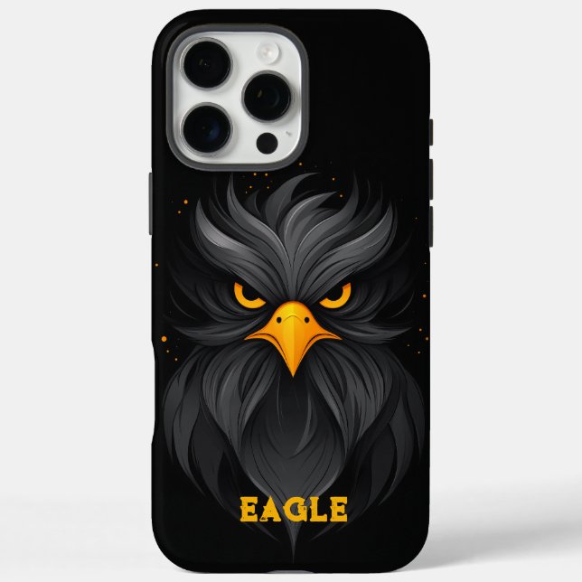 Angry Eagle Black Case-Mate iPhone Hülle (Rückseite)
