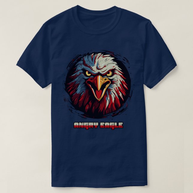 Angry Eagle Majestic Fury entfesselt T-Shirt (Design vorne)