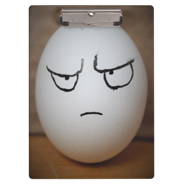 Angry Egg Clipboard Klemmbrett (Vorderseite)