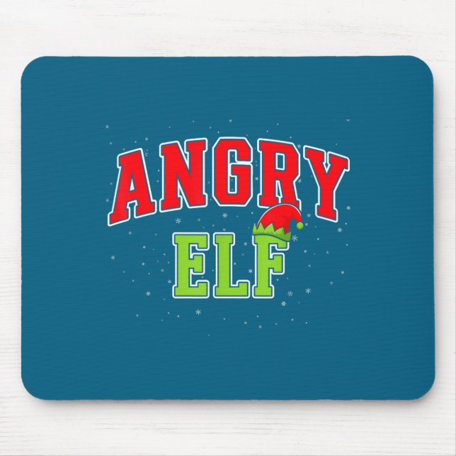 Angry Elf Christmas Family Matching Group Xmas  Mousepad (Vorne)