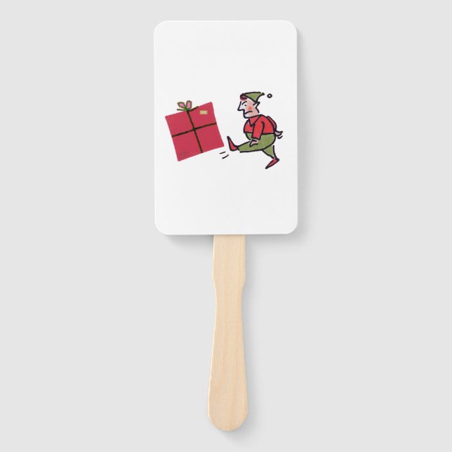 Angry Elf rectangle hand fans Fächer (Vorderseite)