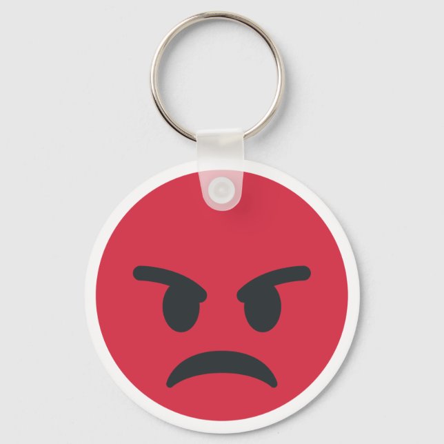 Angry Emoji Schlüsselanhänger (Vorderseite)