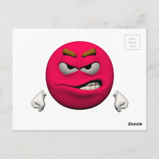 Angry Emoticon Postkarte