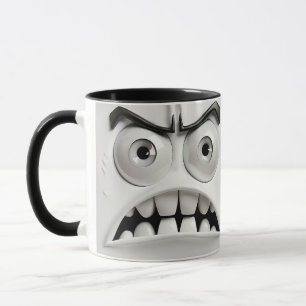 Angry face 3d sarkastisch lustig tasse