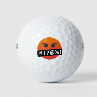 Angry Face Emoji Golfball