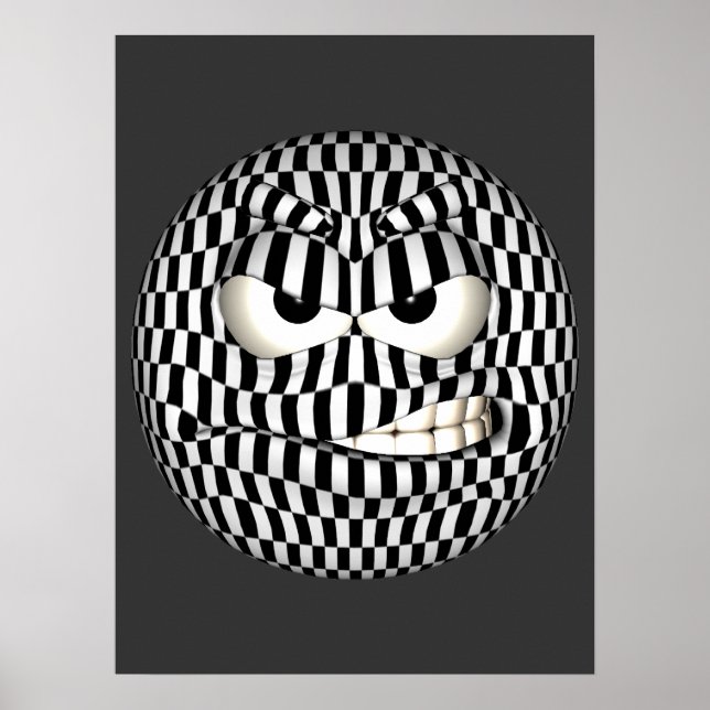 Angry Face Emoticon Poster (Vorne)