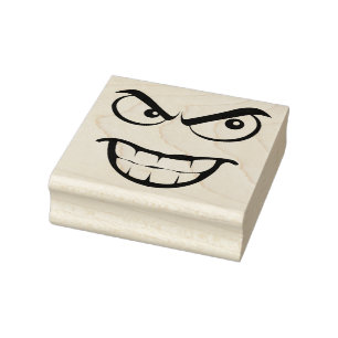 Angry Face Gummistempel